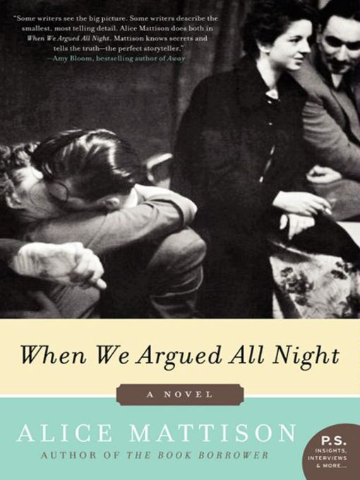 Title details for When We Argued All Night by Alice Mattison - Wait list